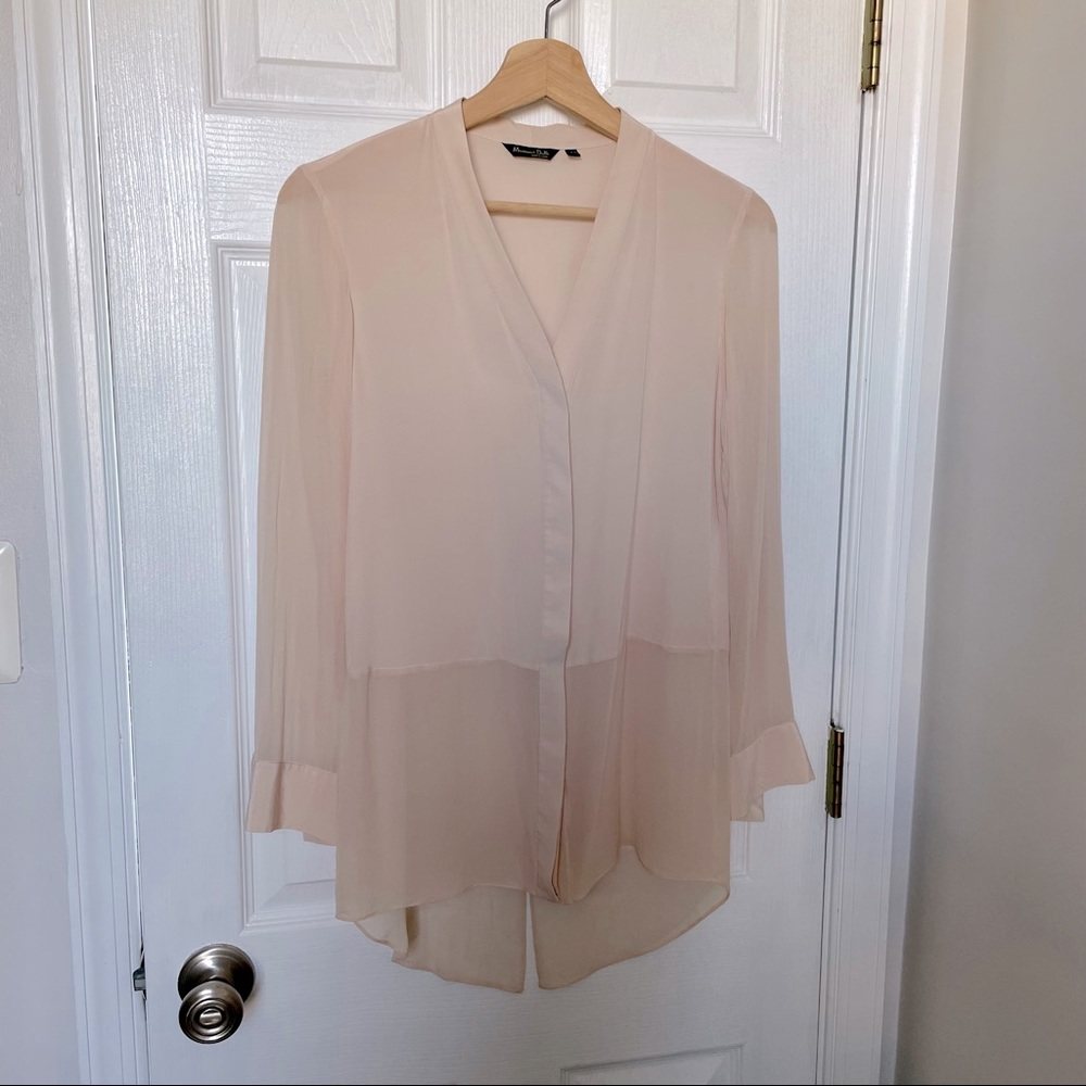 Massimo Dutti Blush Silk Blouse